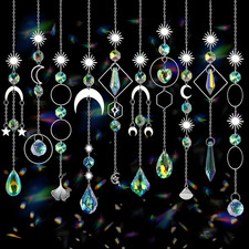 Crystal Suncatcher, 10 Pcs Colorful Sun Catchers Indoor Window Hanging Crystals