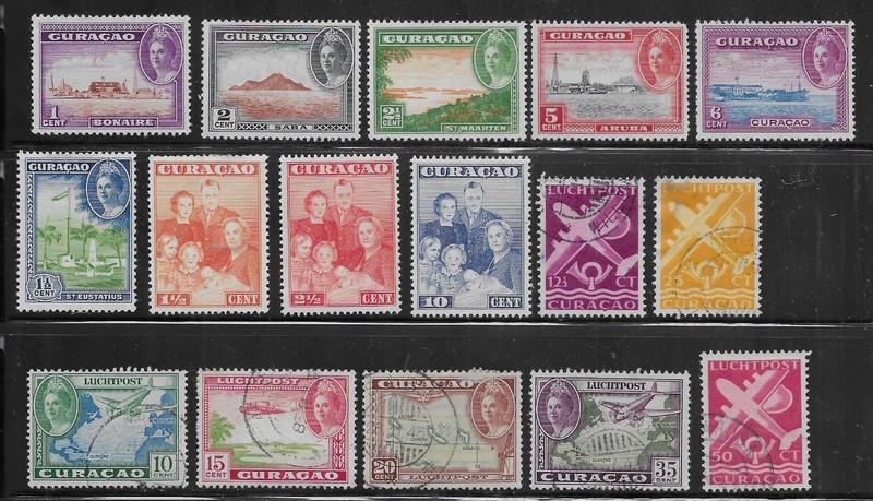 16 Curacao Stamps Unused have NG from Quality Old Antique Album