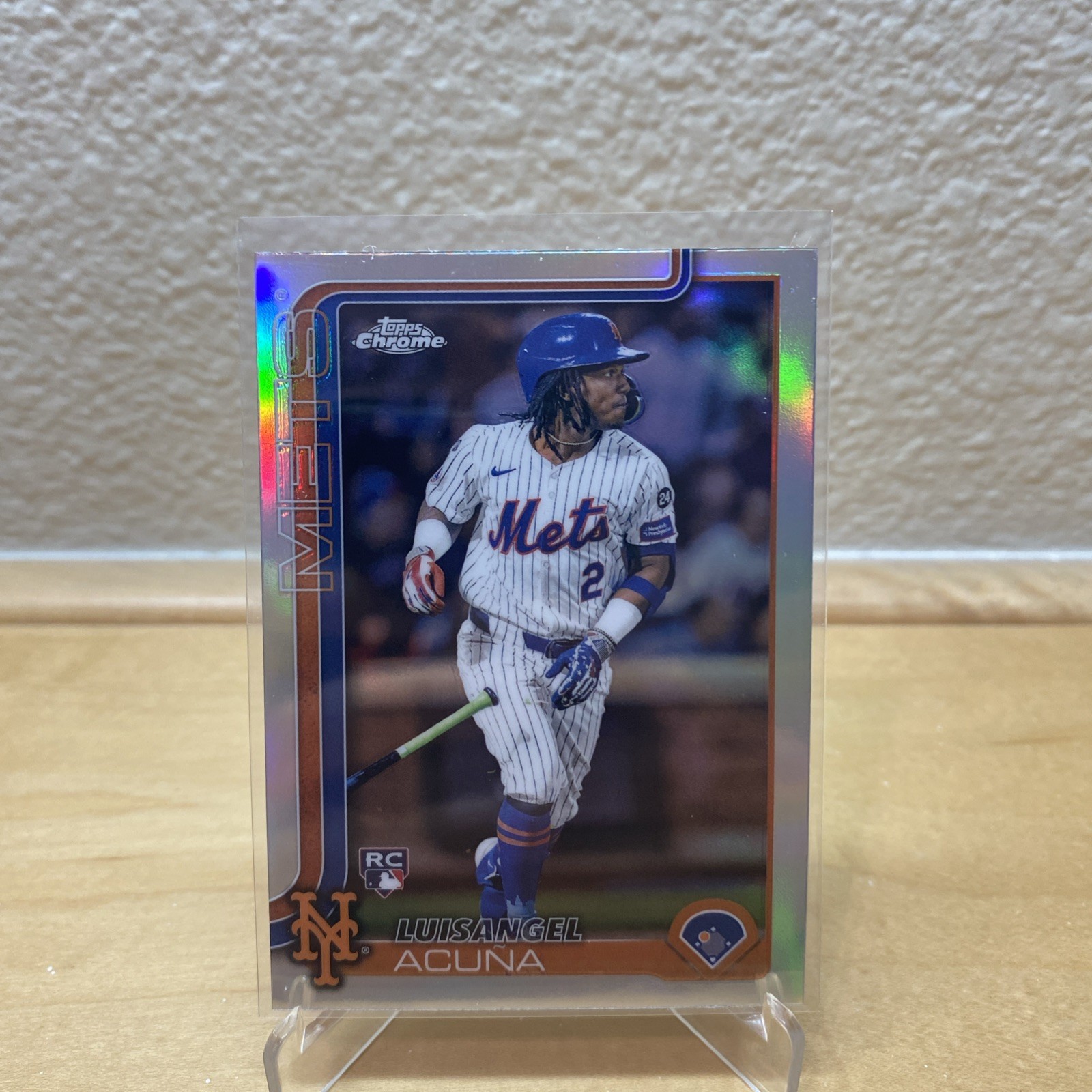 2025 Topps Chrome Luisangel Acuna RC Refractor Rookie #56 Mets