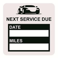 Oil Change Stickers Static Cling,2 inch 60pcs Square Black Next Serivice Due