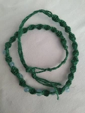 HEMP Surf style  Hippie BOHO NECKLACE  22" Unisex  Braid USA Gift Seller New