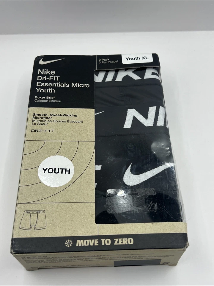 Nike Dri-Fit Essentials Micro Youth Boxer Brief Xl New In Box! Ships Same Day!! - Image 2 of 4