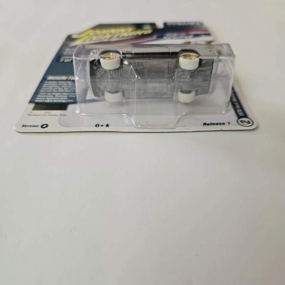 JohnnyLightning Muscle Cars 1970 Ford Mustang Mach 1 White Lightning Chase! Foto 2 de 4