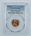 1945-S Lincoln Wheat Cent Boston Collection MS67 RD PCGS *5993