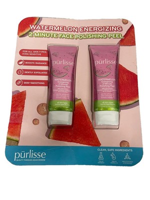 Purlisse Watermelon Energizing 2 Minute Face Polishing Peel Set 2