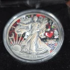 U.S. Mint American Eagle 2018 1 oz Silver Antique Love Kills Golden Noir #091/5…