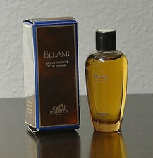 Vintage ** BEL AMI by HERMES ** splash EDT 8 ml~.27 oz  OLD VERSION MINIATURE