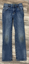 Wrangler Retro Slim Straight Medium Wash Western Cowboy Jeans Boys Size 12 Slim