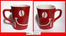 NESCAFE COFFEE Red Mug SMILEY FACE Cup MALAYSIA Promotional 3.5" Tall 2019 Red