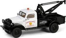 1945 Dodge Power Wagon Wrecker Tow Truck Shell Oil White And Black Running On 17 1945 Dodge Power Wagon Wrecker Tow Truck Shell Oil White And Black Running On 17