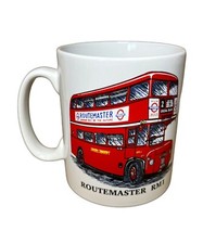 BN Routemaster RM1 Double Decker Bus Stoneware Mug, 1/2 pint mug, Bus Gift