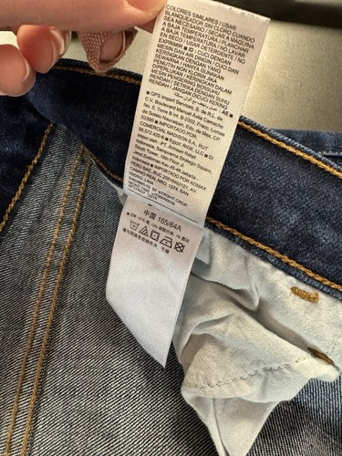 Jeans donna blu dritto ragazzo blu navy vecchio taglia 14R - Foto 5 di 6