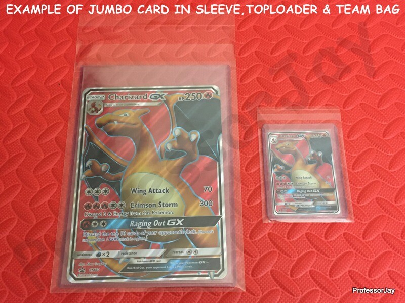 Pokemon Cards ( 2x ) JUMBO OVERSIZED HUGE EMPTY TOPLOADERS + SLEEVES + BAGS  TCG