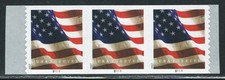 Error Mint US Strip of 3 Coil Flag Stamp all with Pate# B1111,Scott# 5158 (MNH)