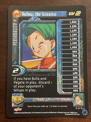 DRAGON BALL GT Z CCG Bulma The Scientist ALT FOIL RARE LIMITED 67