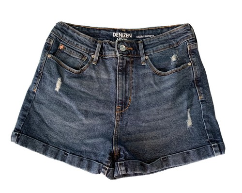 Denizen Denim Distressed Mom Shorts 