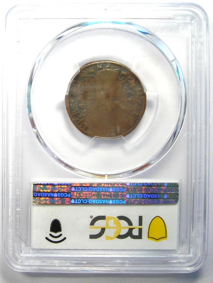 1670 New Jersey St Patrick Farthing Colonial Coin 1/4P - PCGS VF20 - $1500 Value - Image 3 of 4