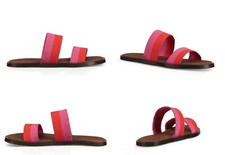 Sanuk Women's Yoga Gora Gora Duo Sandals Flip Flops Tomato / Cabaret Size 7 US