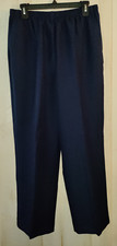 NWT WOMENS alfred dunner CLASSICS PROPORTIONED SHORT NAVY PULL ON PANTS SIZE 14