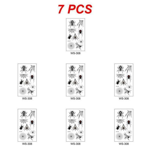 1~10PCS New 3D Tattoo Stickers Waterproof Sweat Horror Dark Stereo Spider Tattoo - Picture 41 of 62