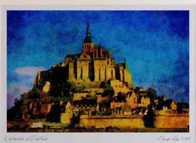 776028 Mont St Michel Normandy France Ltd Ed A3 Watercolour Print