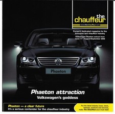 Volkswagen Phaeton Article 2006-07 UK Market Foldout Brochure The Chauffeur