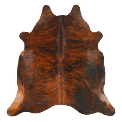 Real BRINDLE REDISH BROWN Cowhide Rug natural hair 6X6 FT Cowhides Cow Hide Skin