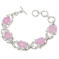 Bracciale gioiello in argento sterling 925 fatto a mano con pietre preziose a...