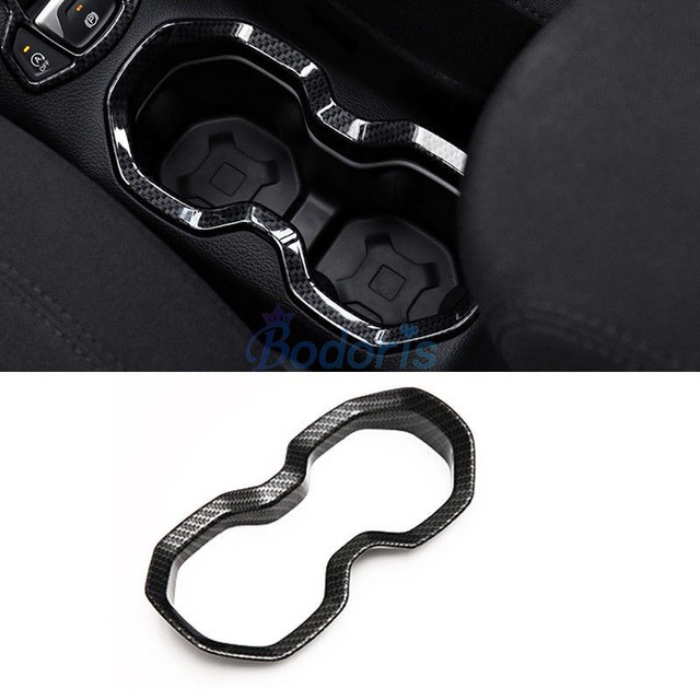Cup Holder Trim Carbon Fiber For Jeep Renegade 20162017 Car styling Accessories eBay