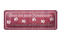 Blechschild Spruch 27X10 Cm Ohne Hundehaare Nicht Perfekt Deko Schild Tin Sign