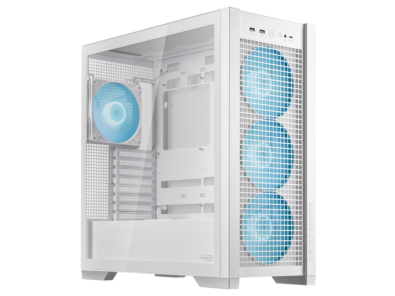 Корпус ASUS TUF Gaming GT302 ARGB White Edition ATX Mid-Tower четыре 140 x 28 мм 45590₽