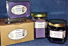 NEW Hand Poured Floral Scents Soy Candles Tarts Votives - White Pumpkin Lilac