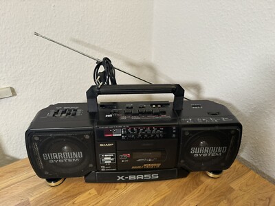 SHARP WQ-T352H Stereo Radio Cassette Recorder Boombox Ghettoblaster Vintage