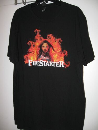 preowned FIRESTARTER  adult tshirt M med tee SHIRT promo Black graphic - Afbeelding 1 van 5