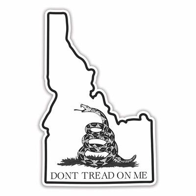 Idaho State Shaped Gadsden Flag Sticker Truck Decal Vinyl ID Don't Tread on Me
