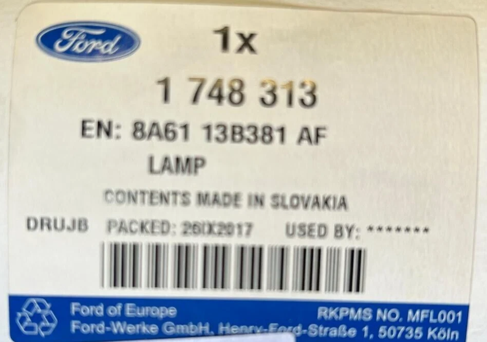 LUCE RETROVISORE SPECCHIETTO SX ORIGINALE  FORD BMAX 2012-2017 FIESTA 2008-2019  - Immagine 4 di 4