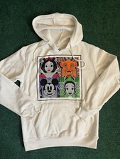 NEW Disney Womens Hoodie Sweatshirt Beige Medium Princess 100 Year