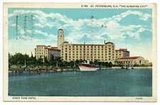 Vintage Postcard 1937 Vinoy Park Hotel St. Petersburg Florida FL