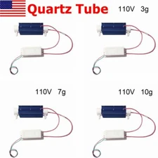 110V 10g/7g/3g Ozone Quartz Tube Generator Treatment Tube Purifier+Power Supply