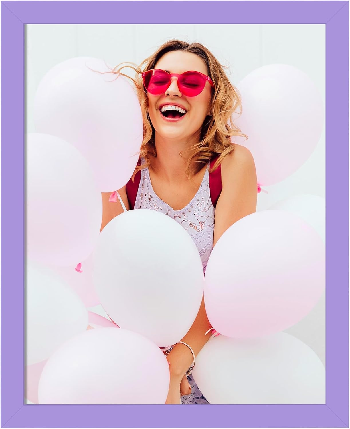 Purple 8x10 Picture Frame with 5x7 Mat for Photo Display  