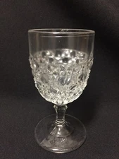 Antique! EAPG Clear Glass Hobnail Pattern Water Wine Goblet