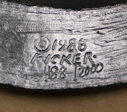 Michael Ricker Casting Annual Christmas Plate 1988 Pewter Sculpture Plate EUC - Picture 2 of 7