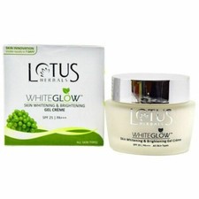 60 gm Lotus Herbals Whiteglow Skin Whitening  Brightening Gel Cream SPF-25 F/S