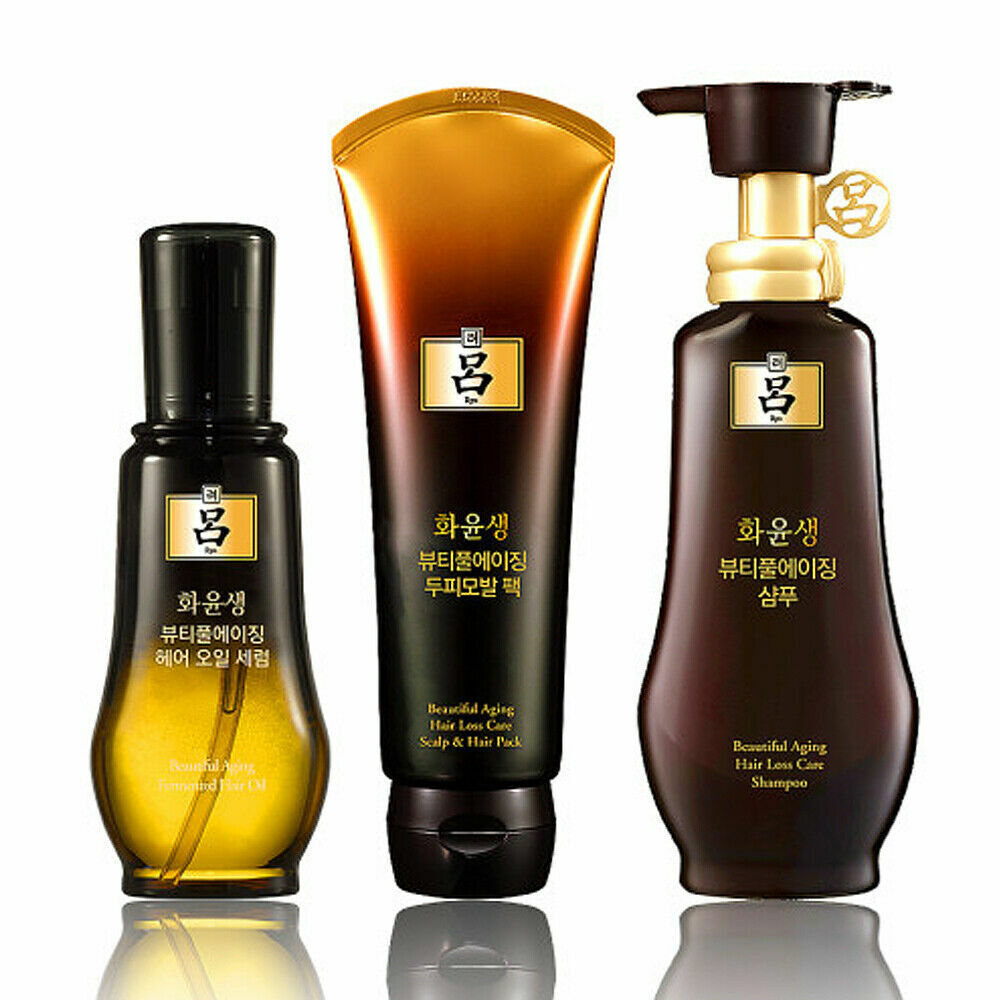 RYO Hwayunsaeng Beautiful Aging Hair Loss Shampoo Hair Pack Oil Serum SET-pokaż oryginalną nazwę Popularność klasyczna, bardzo popularna
