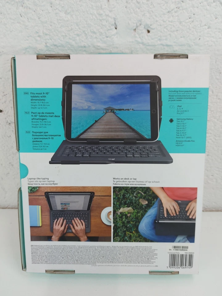 Logitech Universal Folio iPad or Tablet Case with Wireless Bluetooth Keyboard - Image 2 of 4