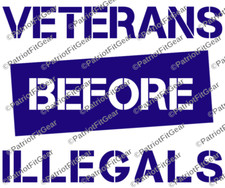 Veterans Before Illegalssupport Our Troops12x9we The Peoplevinyl Decal