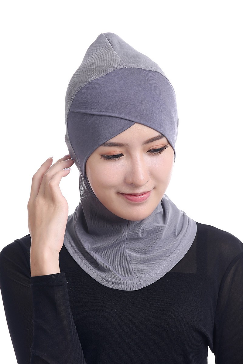 ihvan online Hijab muts, beanie onder muts, sjaal, antislip hoofdwraps voor vrouwen, moslim hijab ondermuts met tie-back sluiting, PINK, One Size