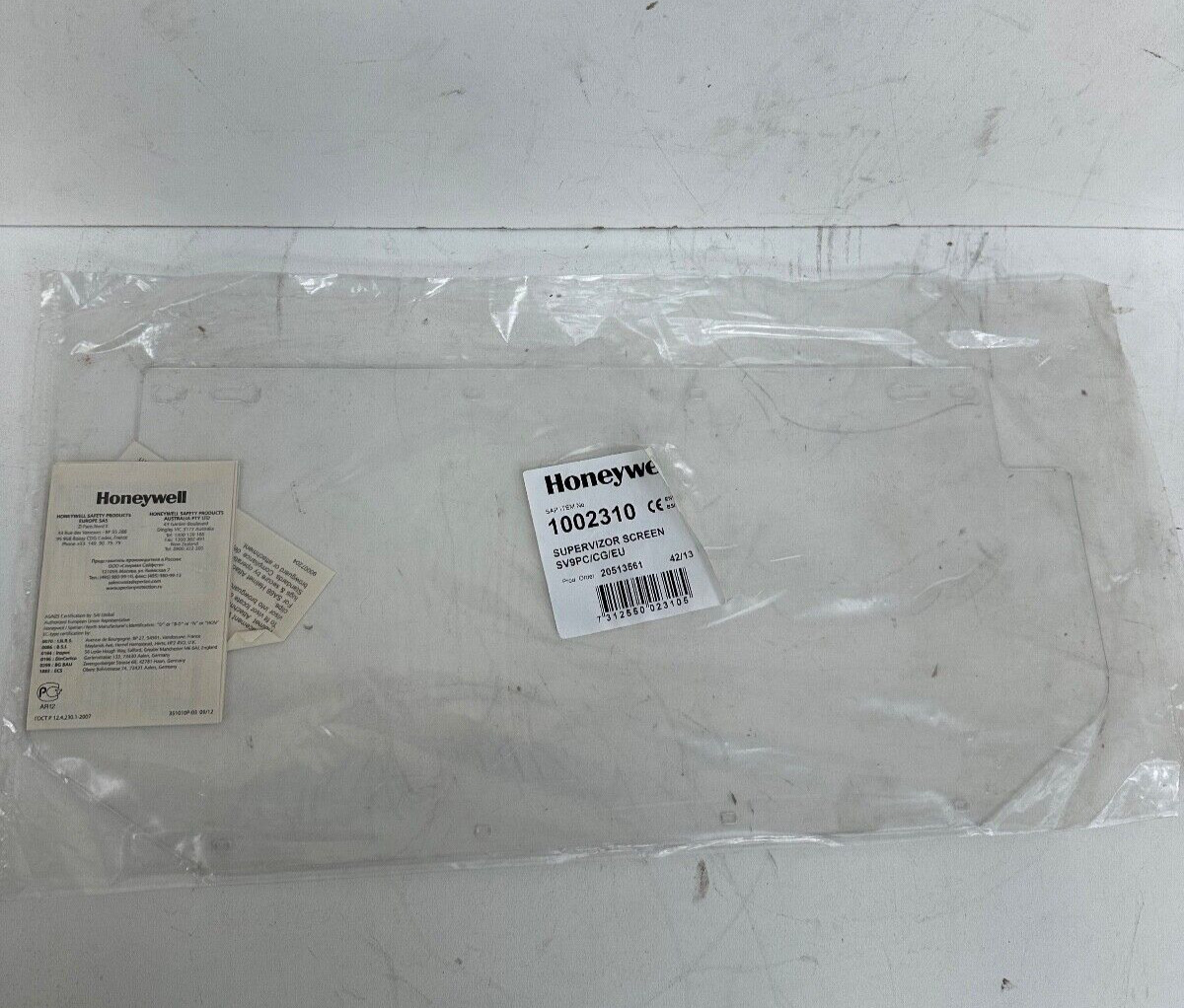 HONEYWELL 1002310 CLEAR SUPERVIZOR SCREEN SV9PC/CG/EU VAT Inclusive Price