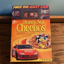2001 HONEYNUT CHEERIOS CEREAL Empty BOX DODGE COUNTDOWN DAYTONA DIE CAST CAR 19