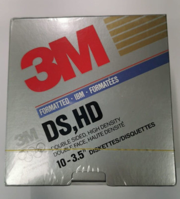10x 3M HD 1.44MB Disketten  MS-DOS formatiert neu mit Label Order No.12881